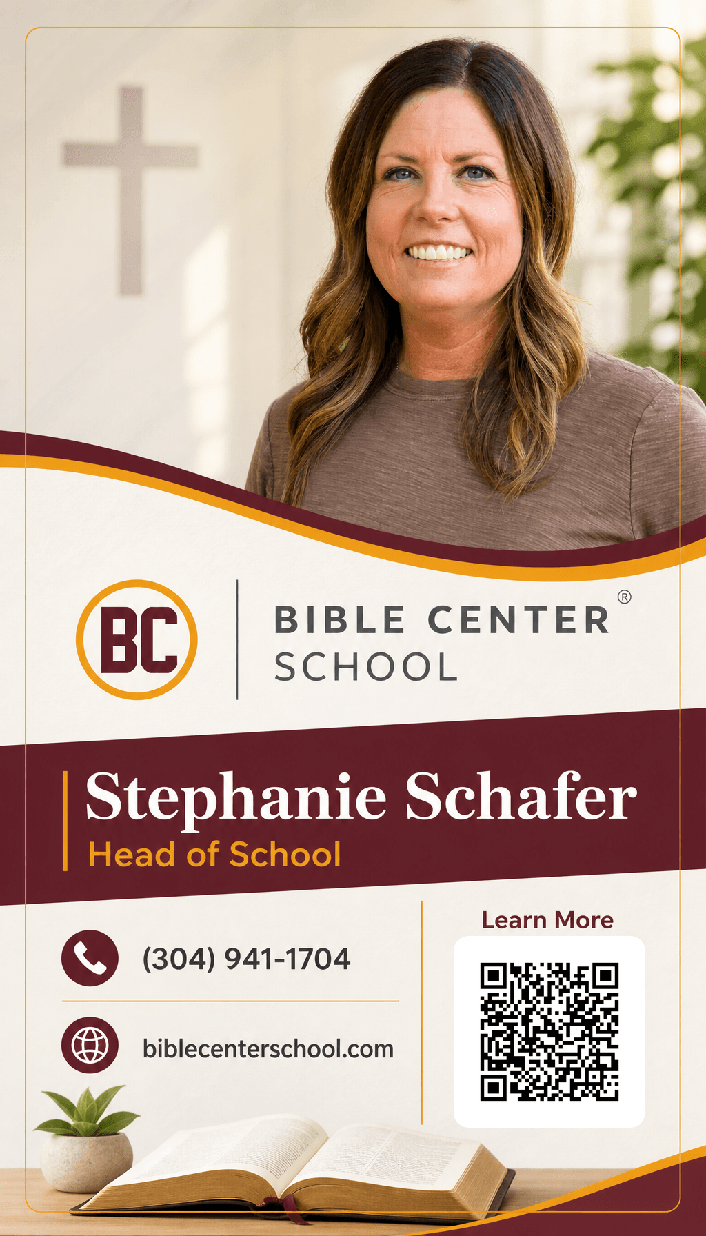 Generated BrandCard example for a school profile